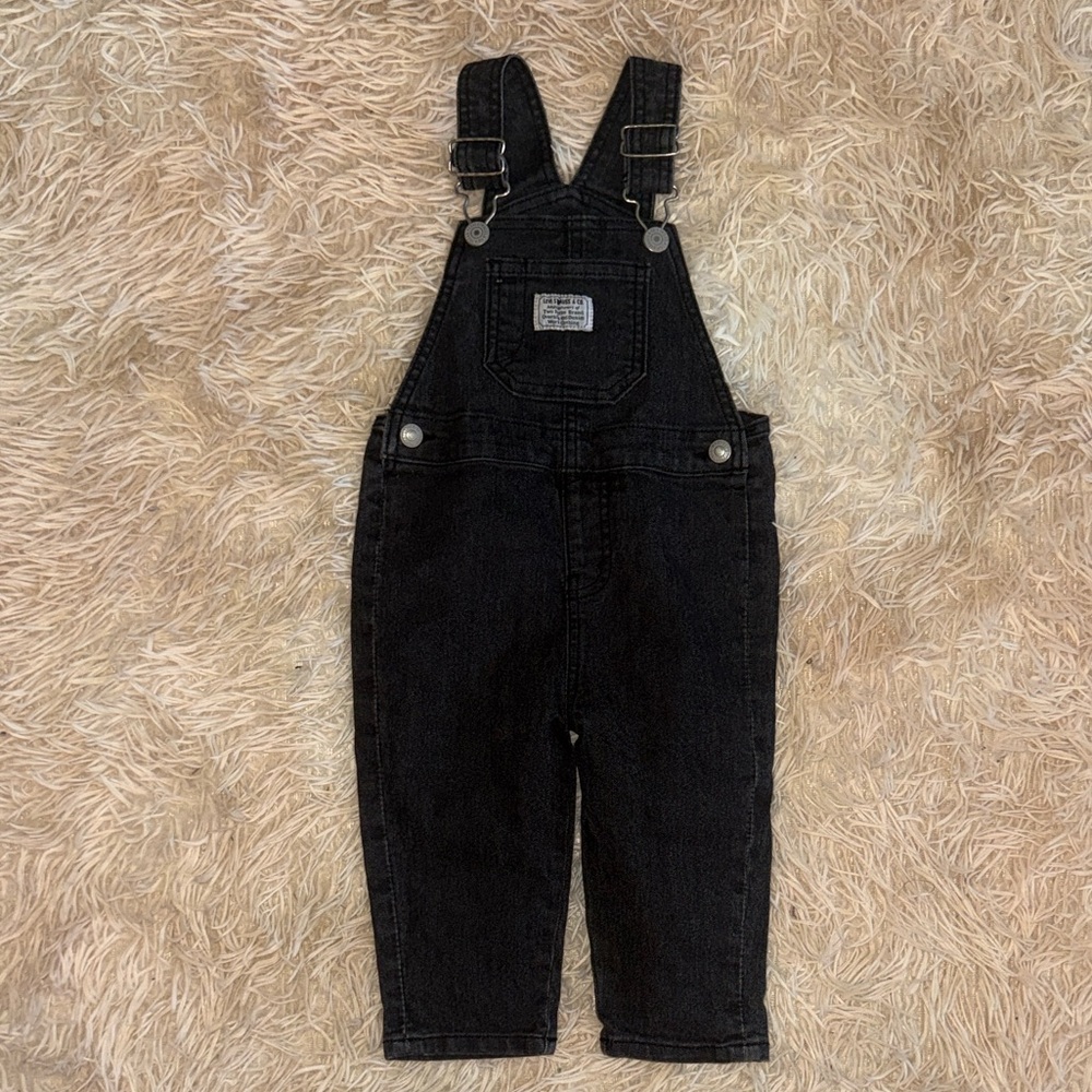 Levi's Classic Faded Black Baby Overalls - 18 months